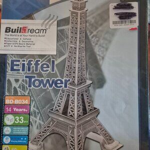 Buildream Eiffel Tower 3-D Puzzle 33 pcs 14 years old+ BRAND NEW SEALED 15.4"H